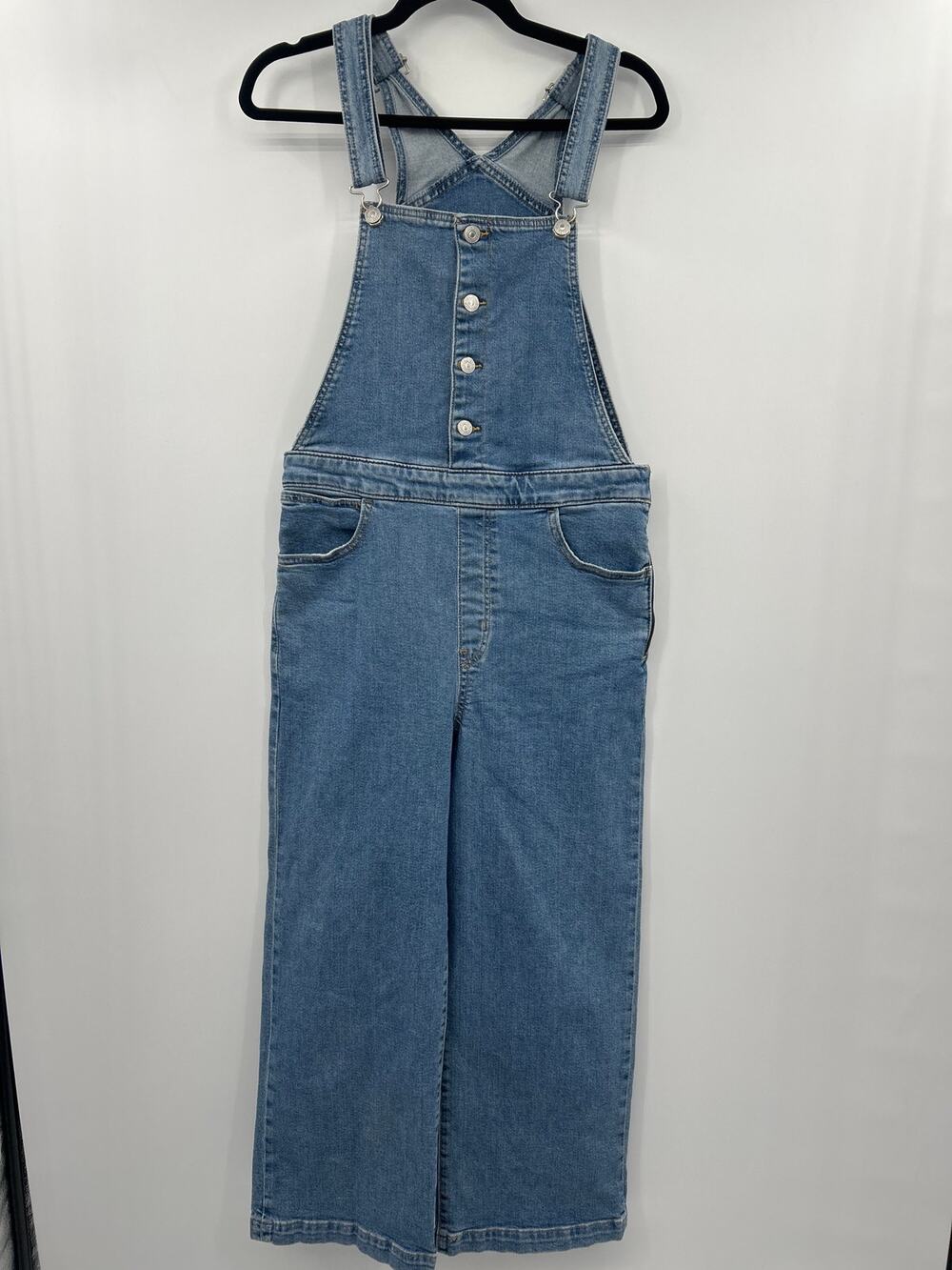 Levi’s Women’s Denim Overalls Size 31 Blue Jean Stretch Carpenter Wide Leg